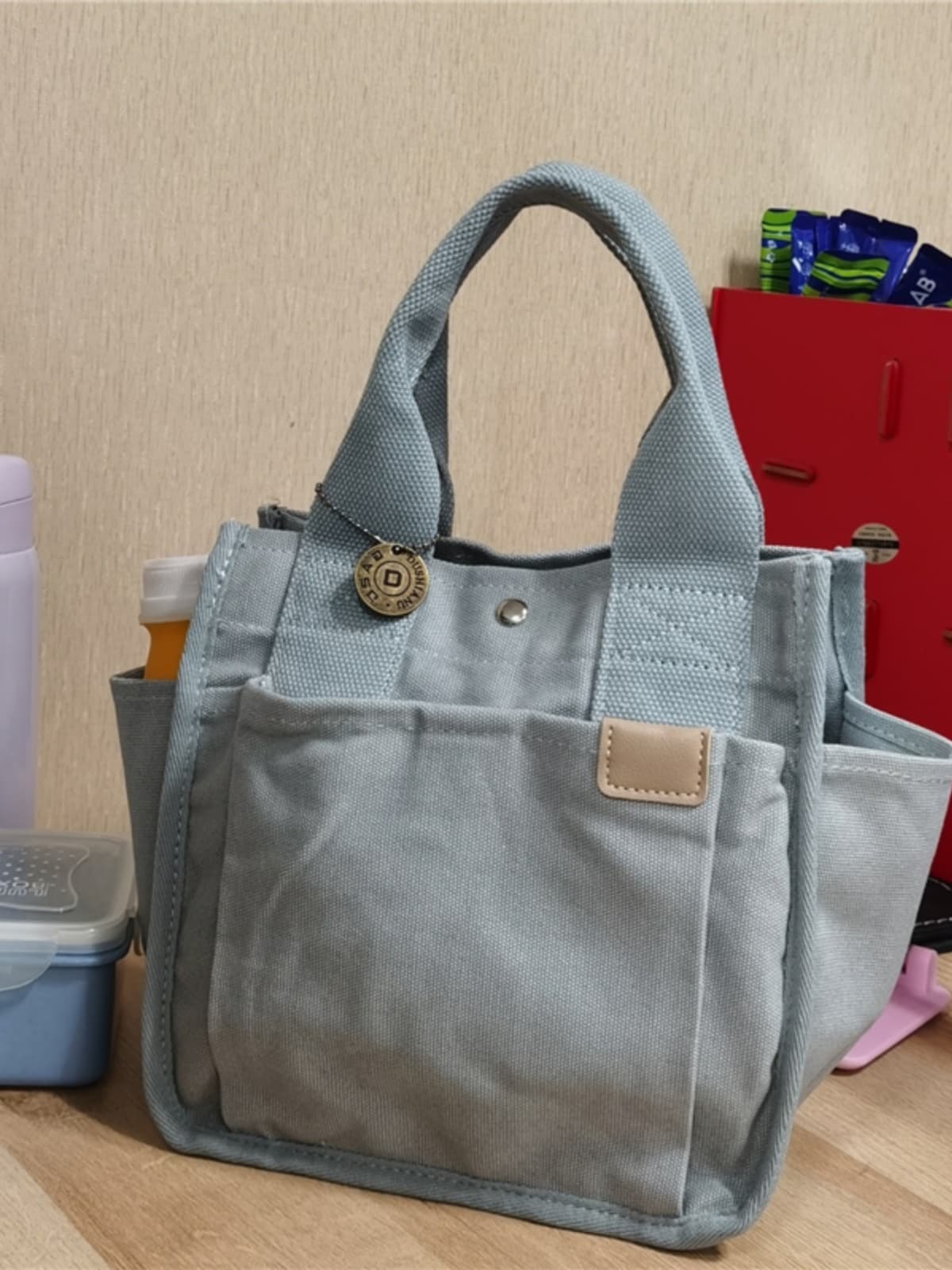 ランチバッグ コンパクト多機能ランチトート