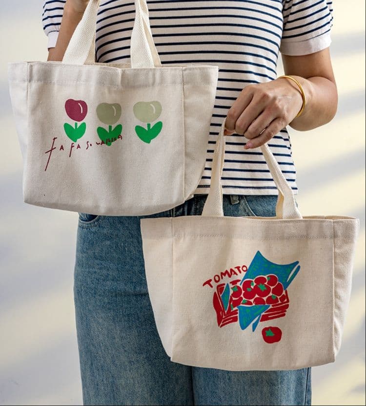 ランチバッグ 小さめ 便利な布製ミニトートバッグ