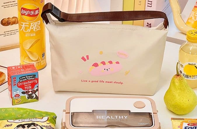 ランチバッグ 大きめ かわいいフードデザイン 大容量保冷ランチバッグ