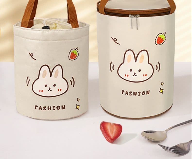 ランチバッグ 保冷 うさぎ模様保温ランチバッグ