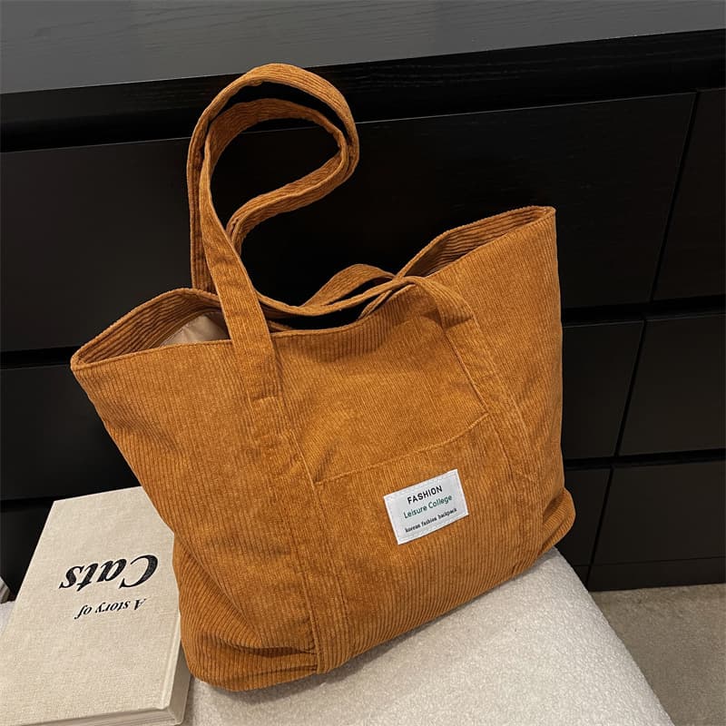 ランチバッグ コーデュロイたっぷりトートバッグ