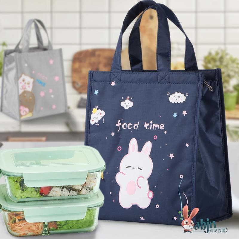 ランチバッグ 大きめ うさぎデザイン保冷ランチバッグ