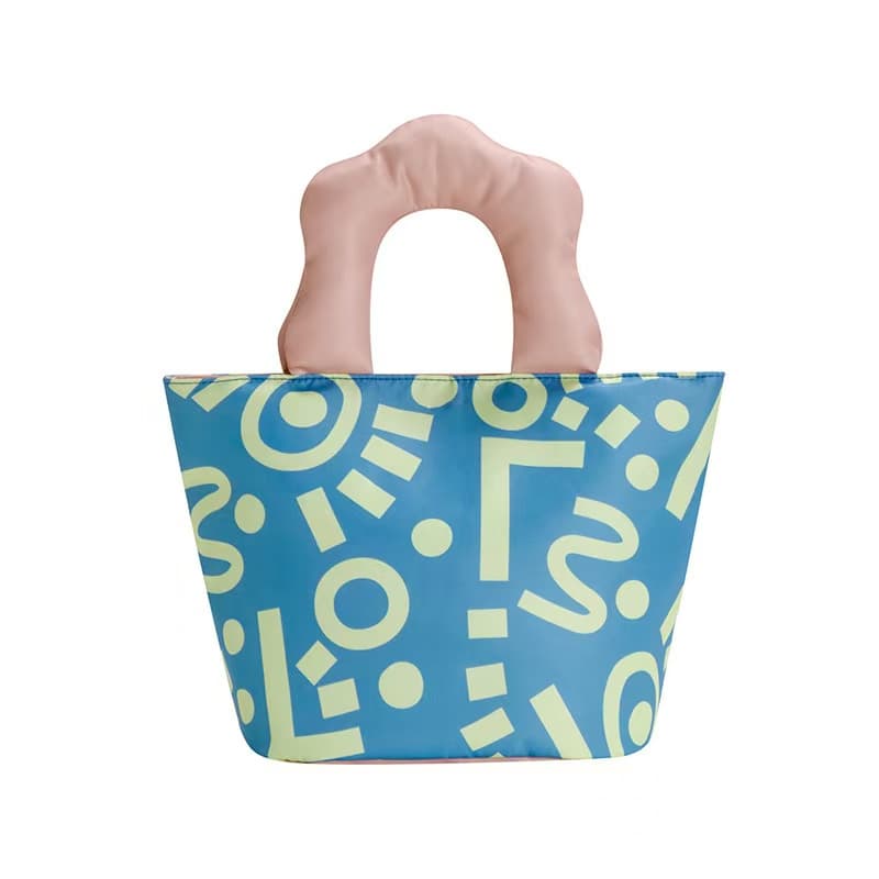 ランチバッグ 小さめ ふわふわ取っ手のお弁当トート