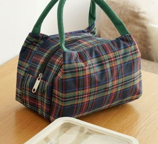 ランチバッグ 小さめ 保冷ランチトート 格子柄