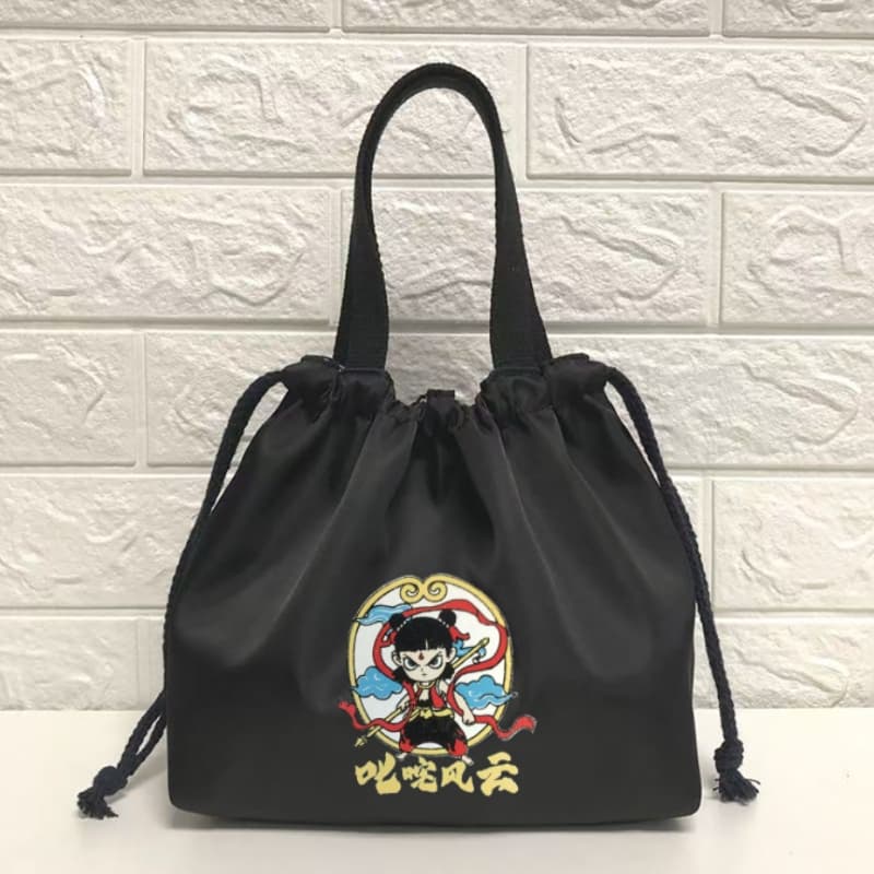 ランチバッグ かわいいイラスト巾着ランチバッグ